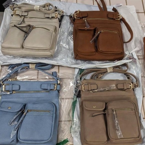 Lightweight Medium Crossbody Bag Shoulder Bag with Multi Pocket - Picture 2 of 3